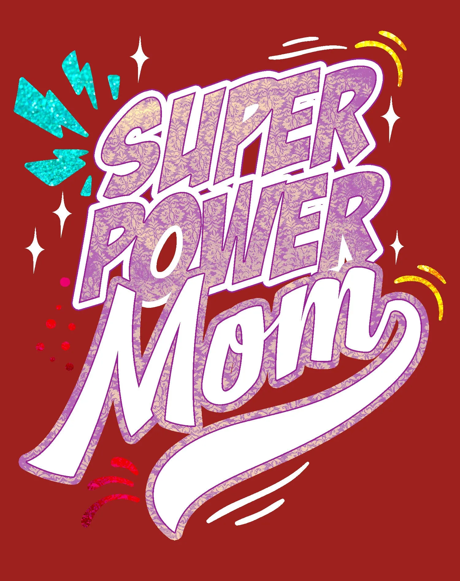 Mother's Day Cartoon Mom Mum Super Power Comic 02 Black Women's T-Shirt