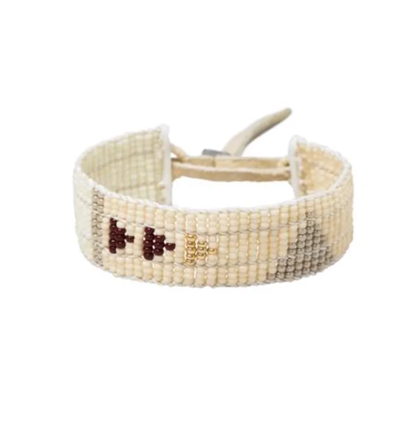 Narrow Pembetatu Warrior Bracelet (Pink, Gold, Burgundy, Taupe, Off White)