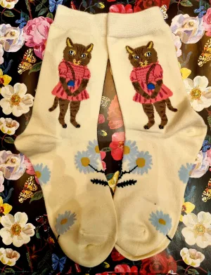 Nathalie Lete cat socks