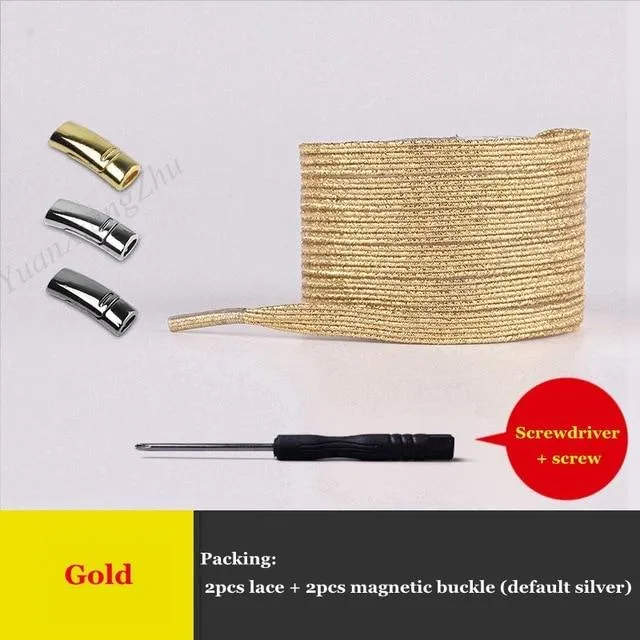 NEW Magnet Locking No Tie Elastic Shoe Laces