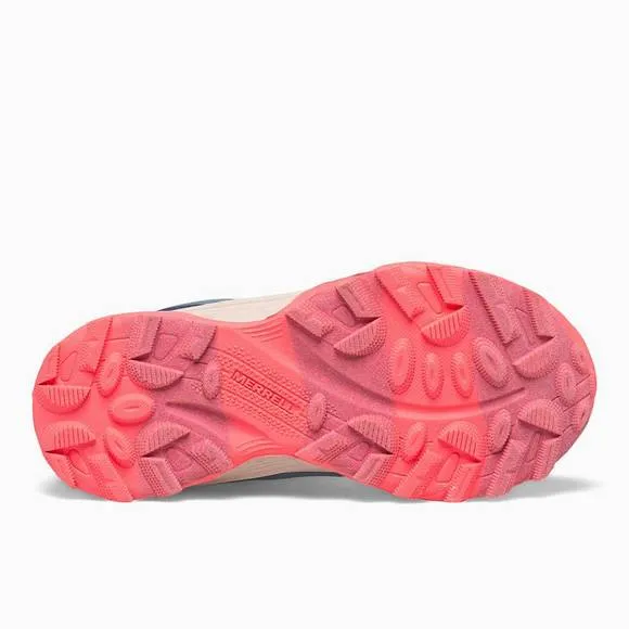 NEW MERRELL kids' moab speed mid wp shoes in dusty blue coral