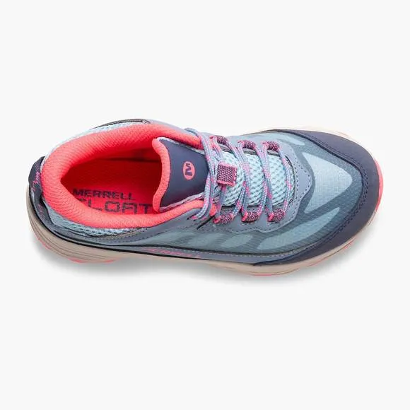 NEW MERRELL kids' moab speed mid wp shoes in dusty blue coral