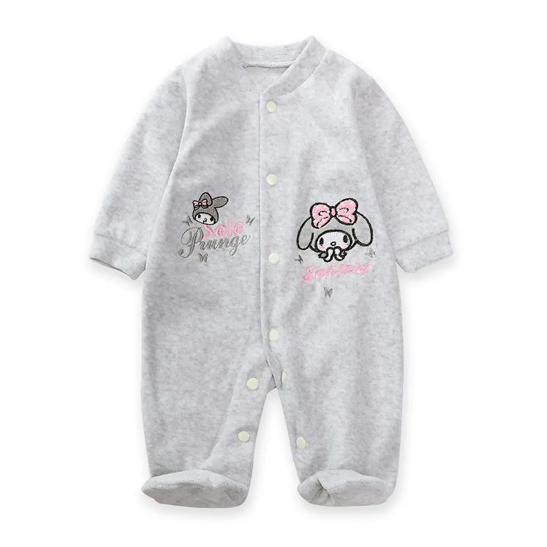 New Trending Baby Girls Rompers Clothing Pink Cartoon Baby Girls Clothes - One Pieces Pajamas Fleece Jumpsuit Costume