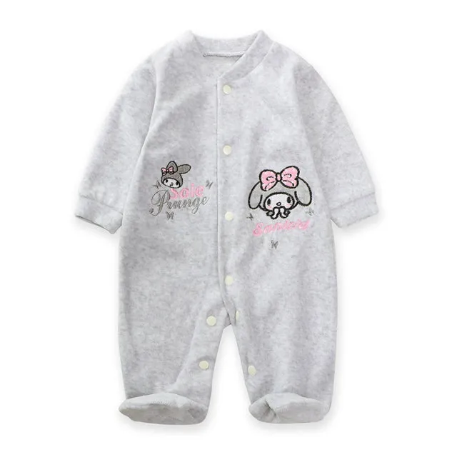 New Trending Baby Girls Rompers Clothing Pink Cartoon Baby Girls Clothes - One Pieces Pajamas Fleece Jumpsuit Costume