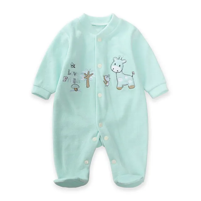 New Trending Baby Girls Rompers Clothing Pink Cartoon Baby Girls Clothes - One Pieces Pajamas Fleece Jumpsuit Costume
