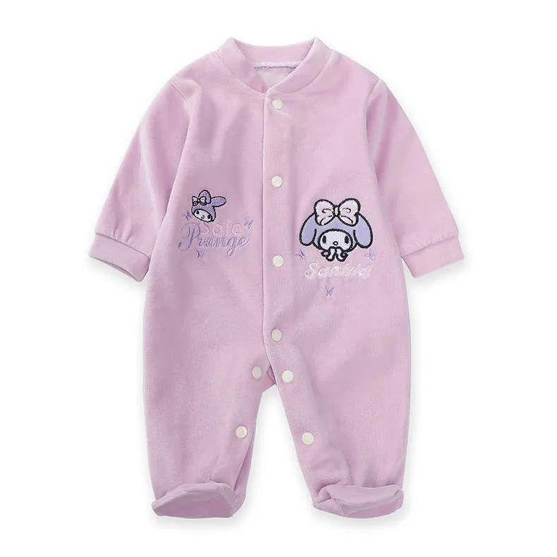 New Trending Baby Girls Rompers Clothing Pink Cartoon Baby Girls Clothes - One Pieces Pajamas Fleece Jumpsuit Costume