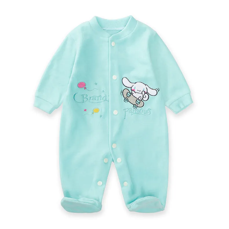New Trending Baby Girls Rompers Clothing Pink Cartoon Baby Girls Clothes - One Pieces Pajamas Fleece Jumpsuit Costume