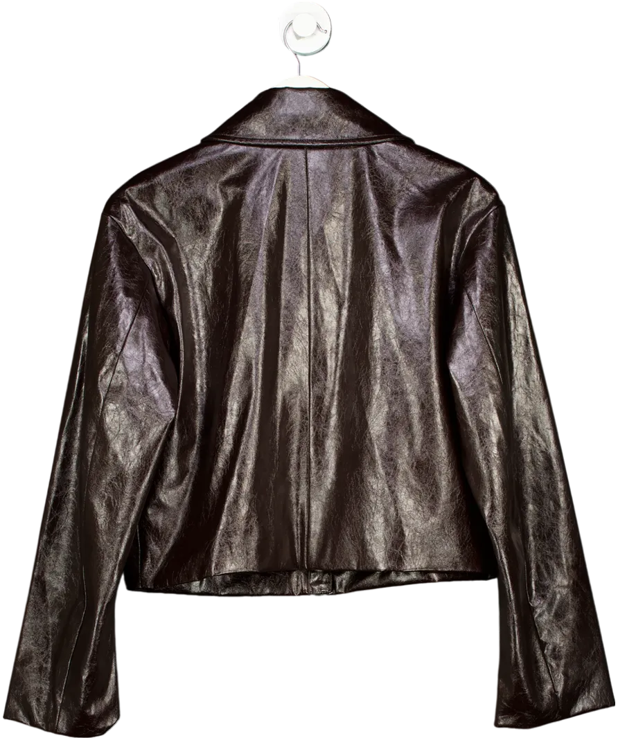 Next Brown Faux Leather Jacket UK 10