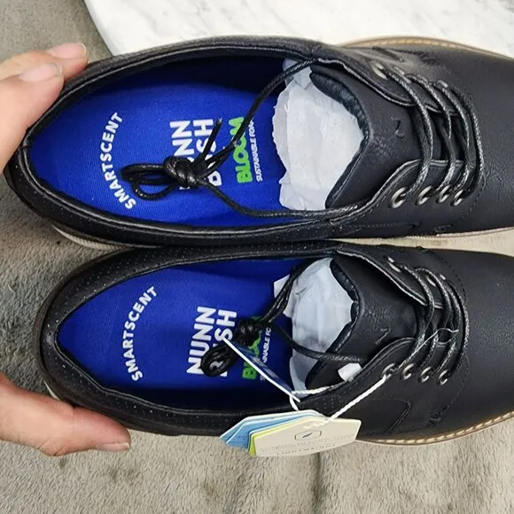 Nunn Bush Shoes Mens Size 10.5 Cove Casual Black Lace Up Oxford *NWT*