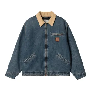 OG DETROIT JACKET BLUE / DUSTY H BROWN WORN USED WASH