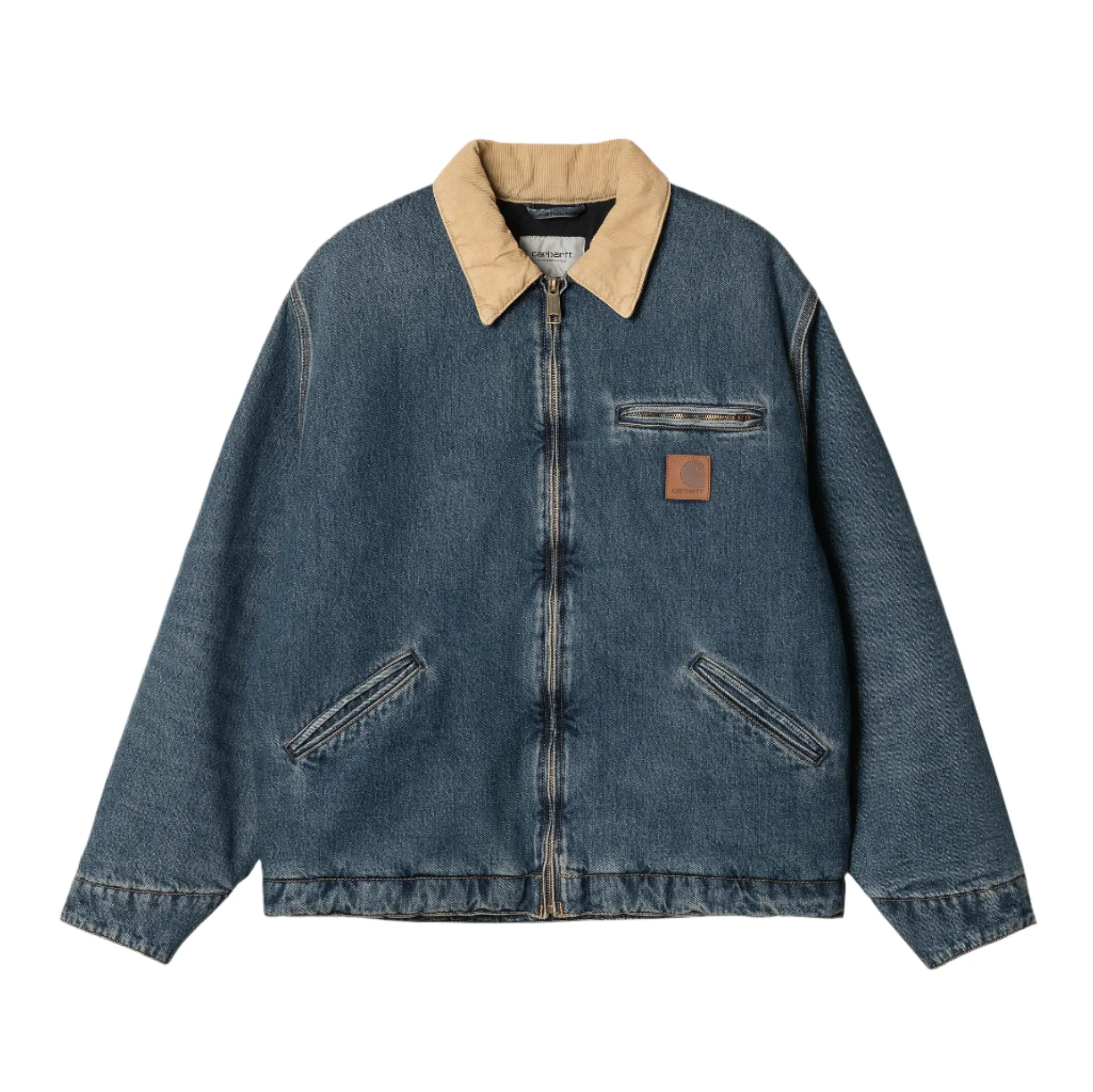 OG DETROIT JACKET BLUE / DUSTY H BROWN WORN USED WASH