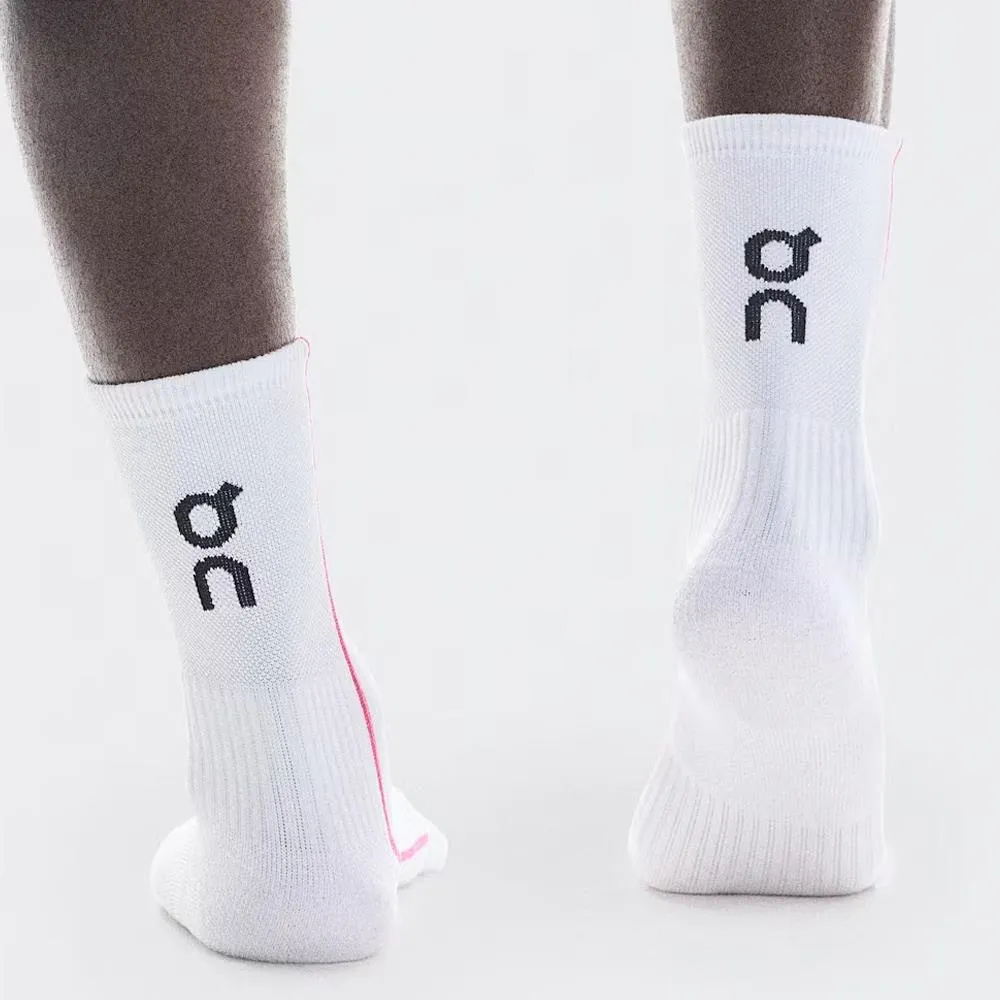 On Court High 1 Pack Socks - White/Pink