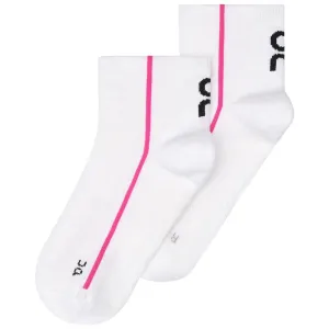On Court Mid 1 Pack Socks - White/Pink