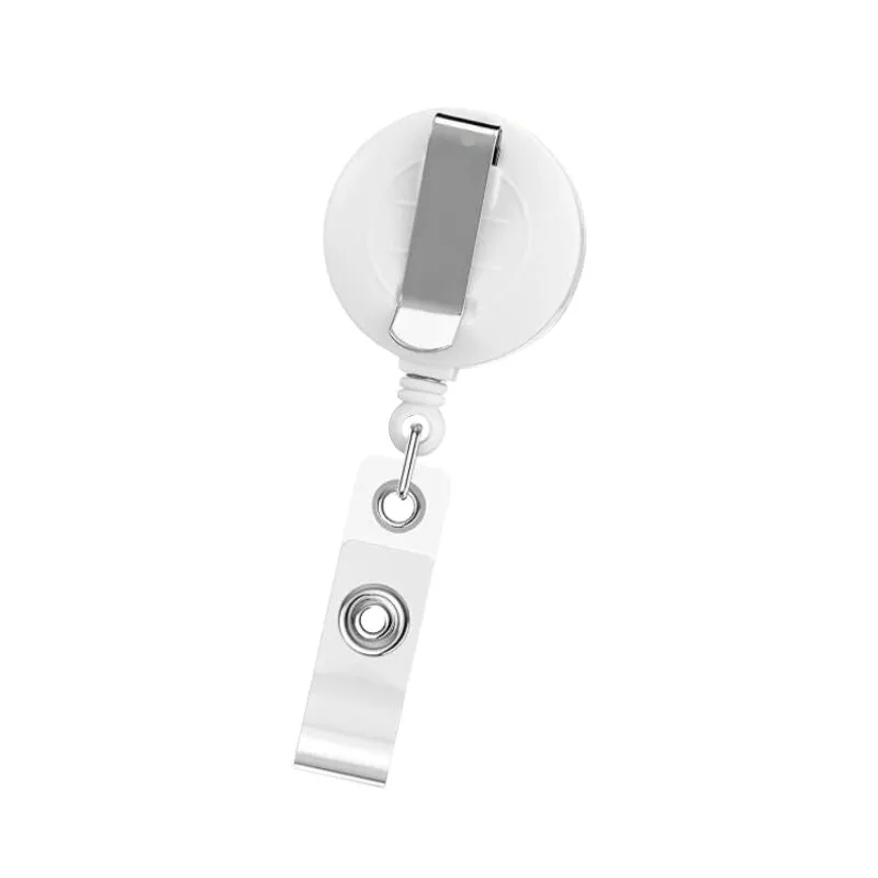 One Pet Portrait on Badge Reel - White Background | Custom Hand-Drawn Pet Portrait in Cartoon-Realism Style