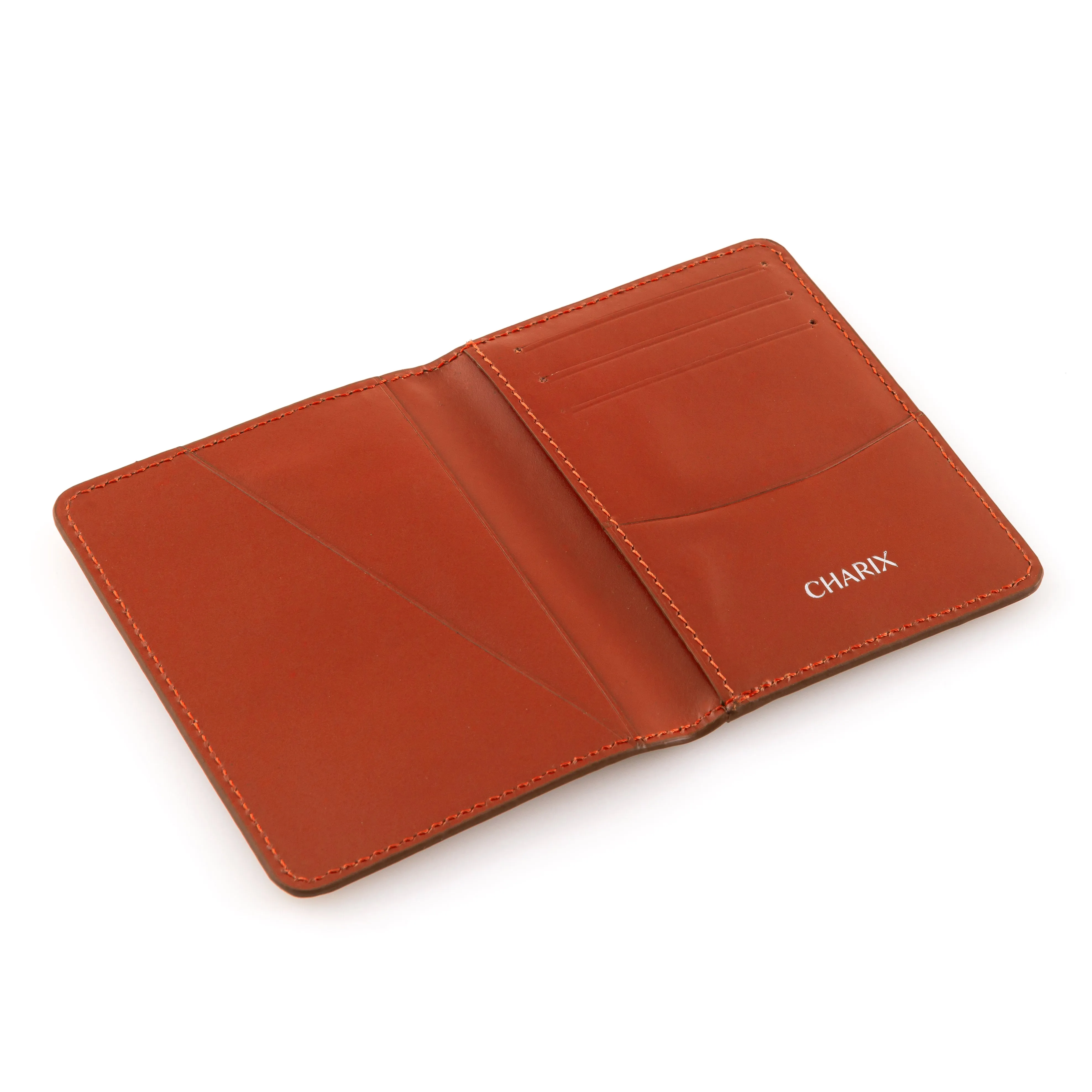 Orange Bifold Minimalist Wallet