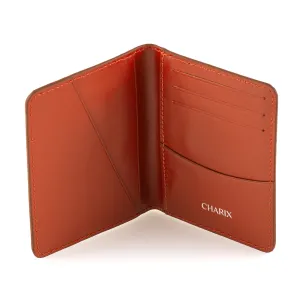 Orange Bifold Minimalist Wallet