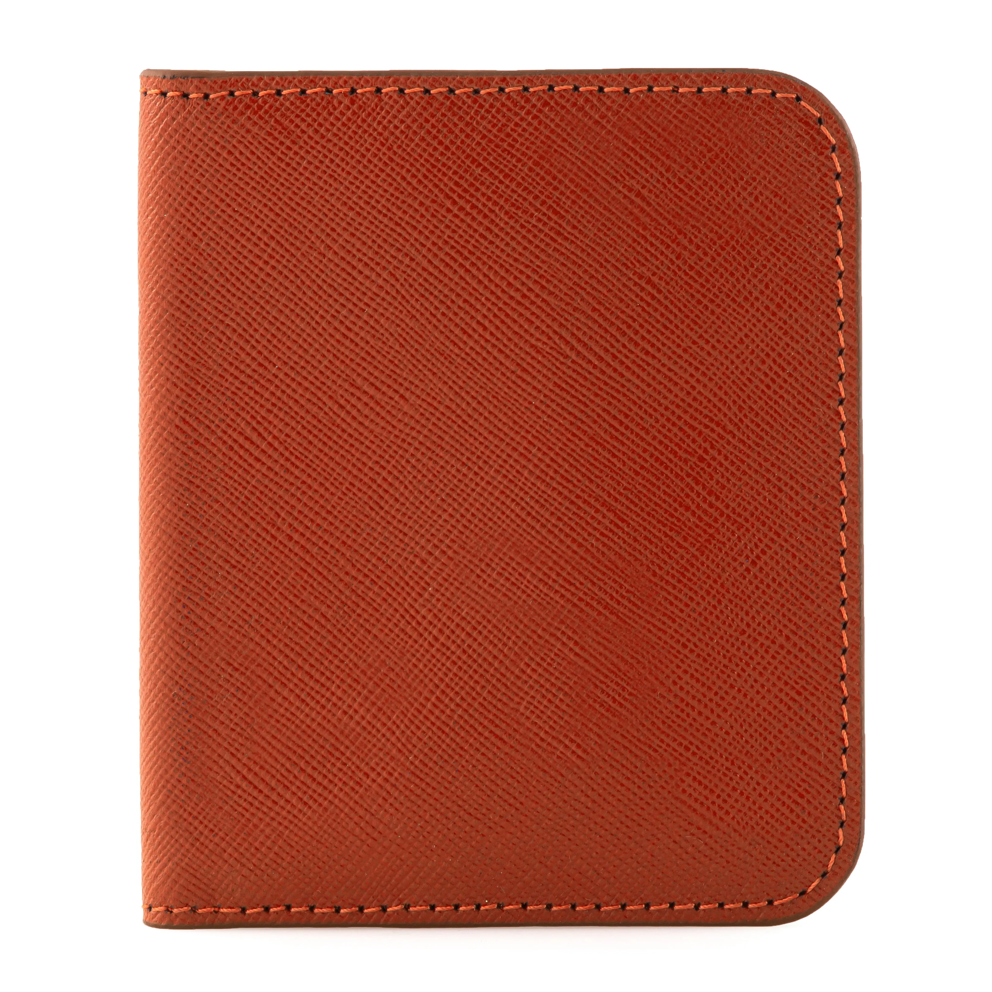 Orange Bifold Minimalist Wallet