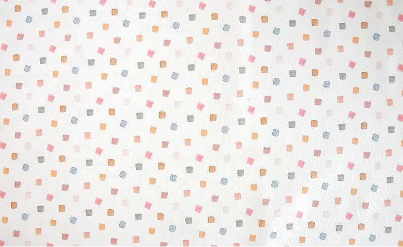 Organic Cotton Fabric, Square Pattern Fabric, Quality Korean Fabric - Fabric By the Yard 53357-1