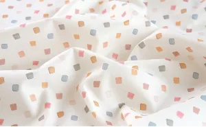 Organic Cotton Fabric, Square Pattern Fabric, Quality Korean Fabric - Fabric By the Yard 53357-1