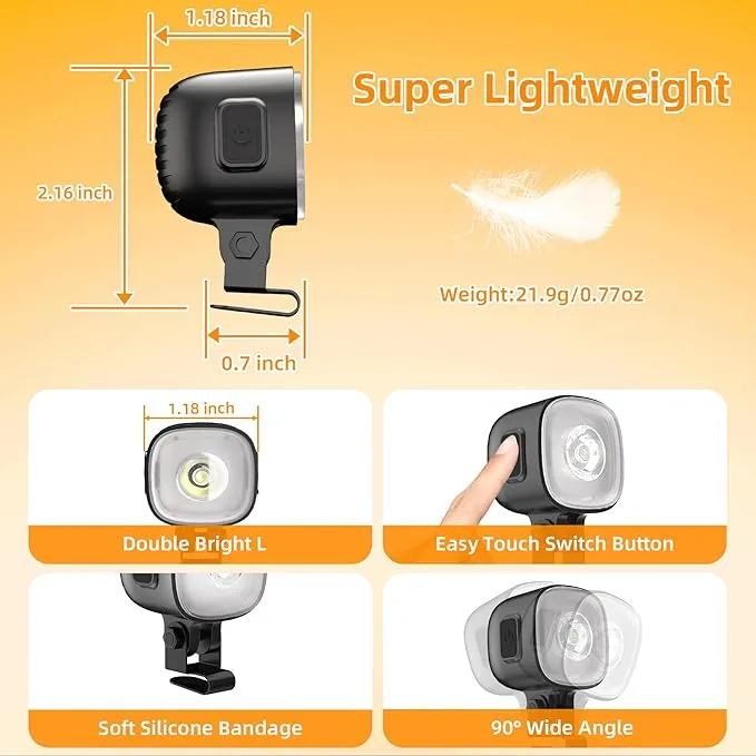 Original 2 Headlights for Crocs Charms, Flashlight Attachment for Crocs Shoes, Accessories for Crocs Kids Boy Girl Men Women Adult Sandals, Clip on Clog Headlamp,Shoe Light Up Charms for Crocs