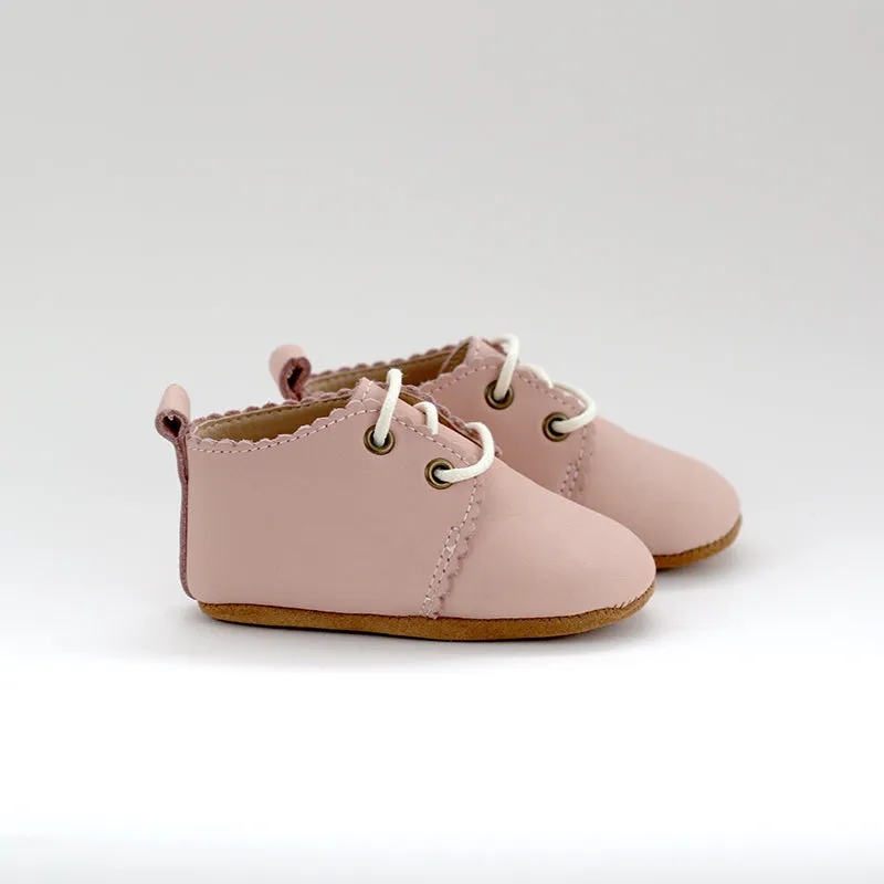 Oxford Leather Shoe Soft Sole - Petal