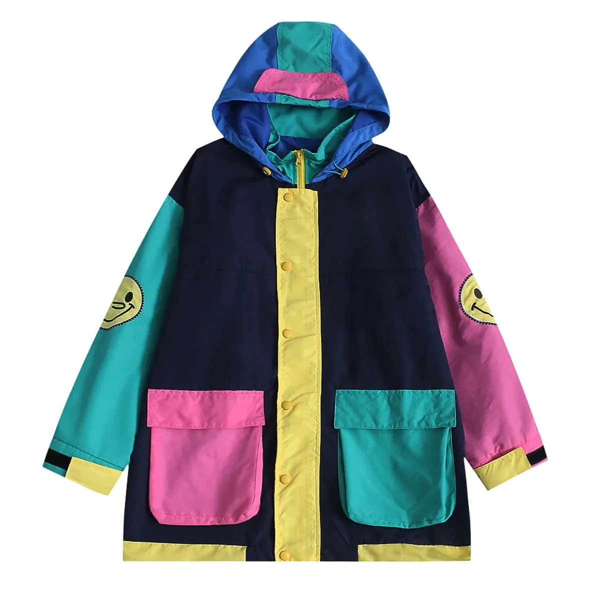 Patchwork-Design Vintage Winter Parka