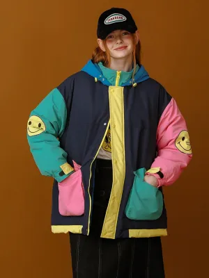 Patchwork-Design Vintage Winter Parka