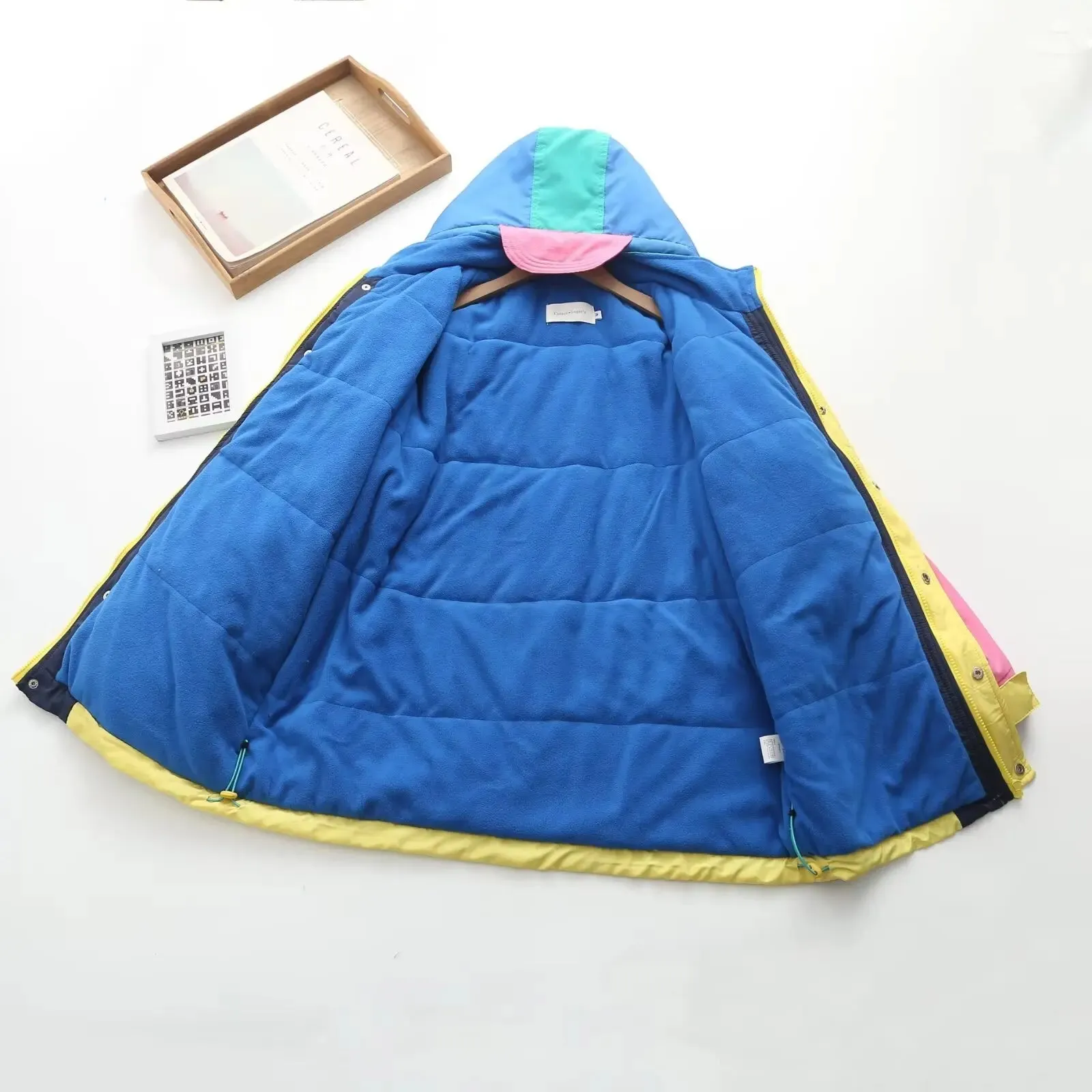 Patchwork-Design Vintage Winter Parka