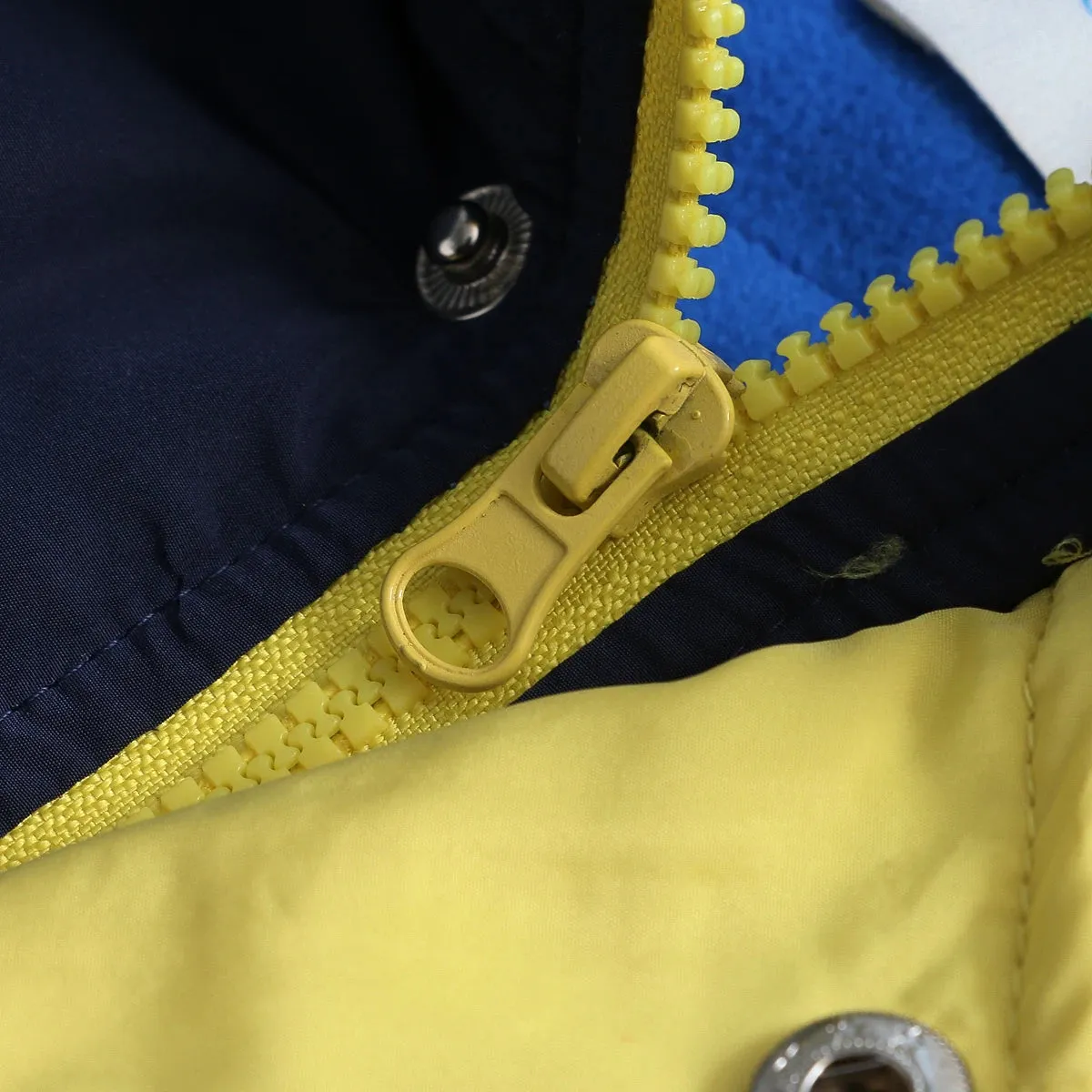 Patchwork-Design Vintage Winter Parka