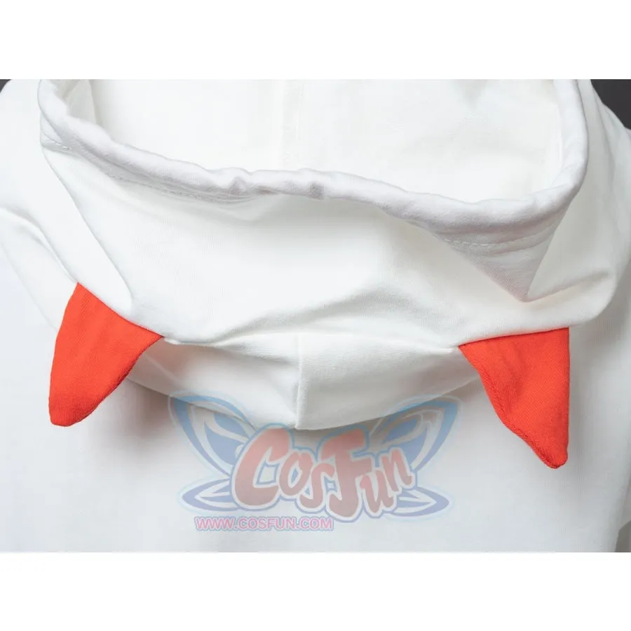 Patchwork-inspired Fox Print Lace-up Ears Hoodie Sweatshirt mp005915