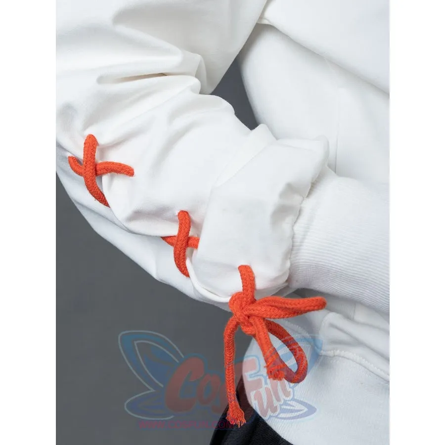 Patchwork-inspired Fox Print Lace-up Ears Hoodie Sweatshirt mp005915