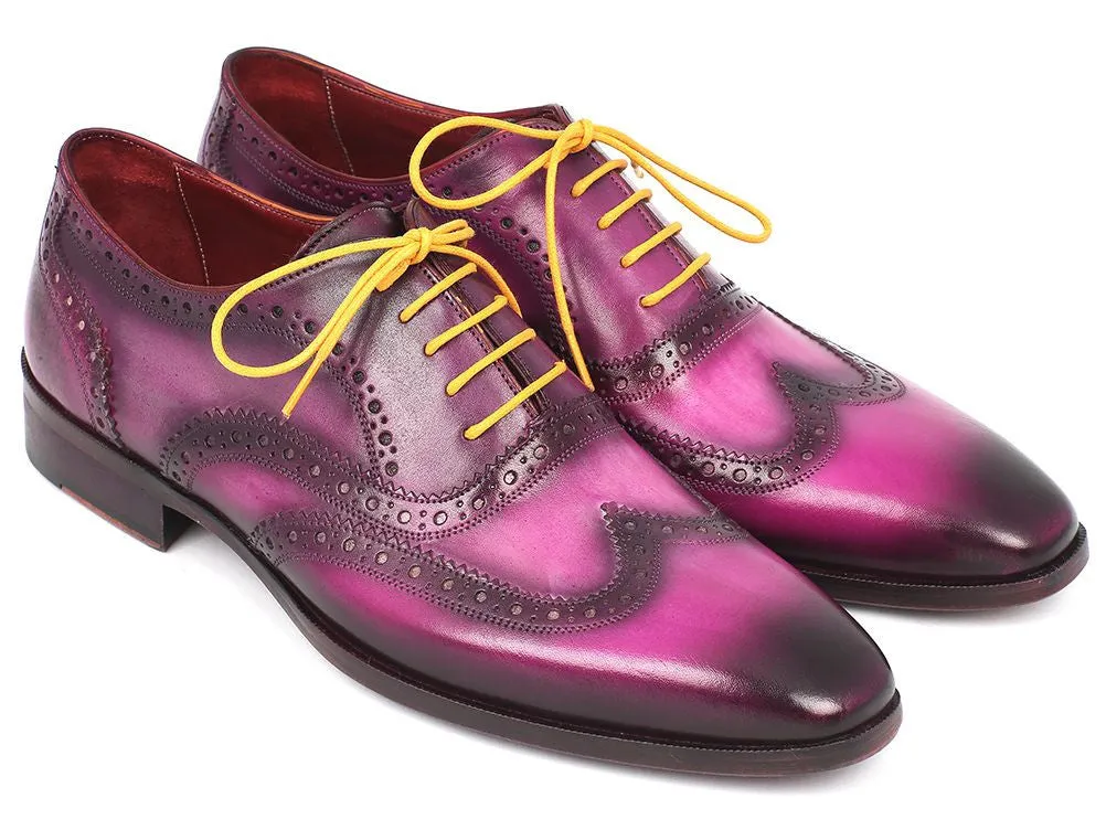Paul Parkman Lilac Wingtip Oxfords for Men