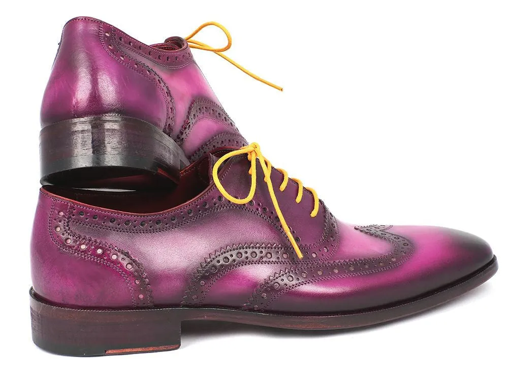 Paul Parkman Lilac Wingtip Oxfords for Men
