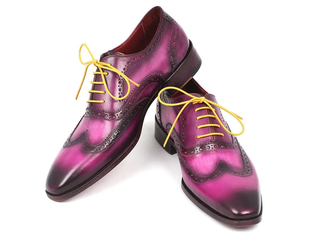 Paul Parkman Lilac Wingtip Oxfords for Men