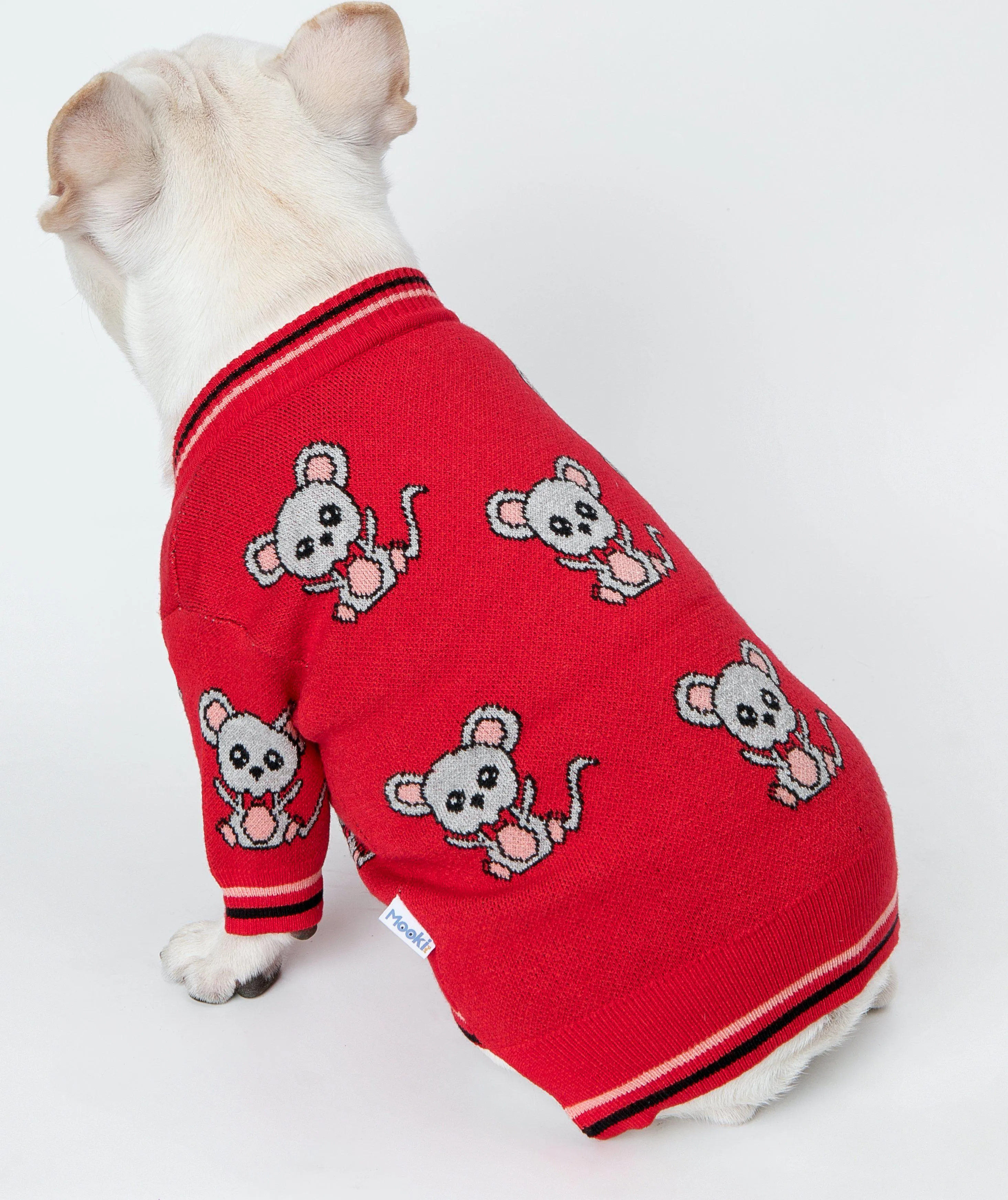 Pets Red Mouse Cardigan Sweater