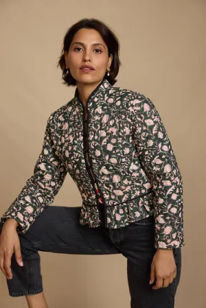 Pierre Jacket in Forest/Rust Petal