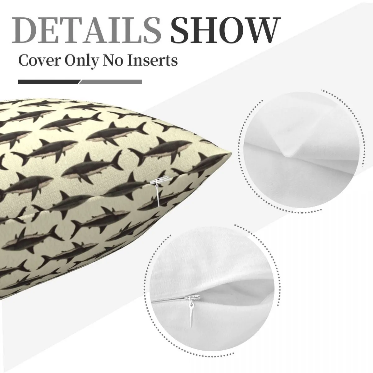 Pillow Cover: Sharky Pattern