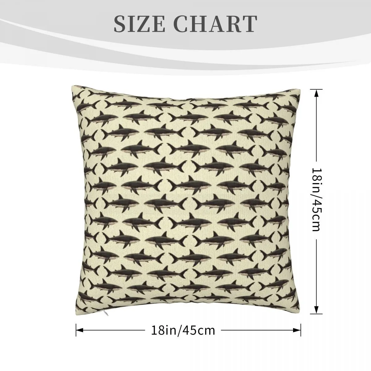 Pillow Cover: Sharky Pattern