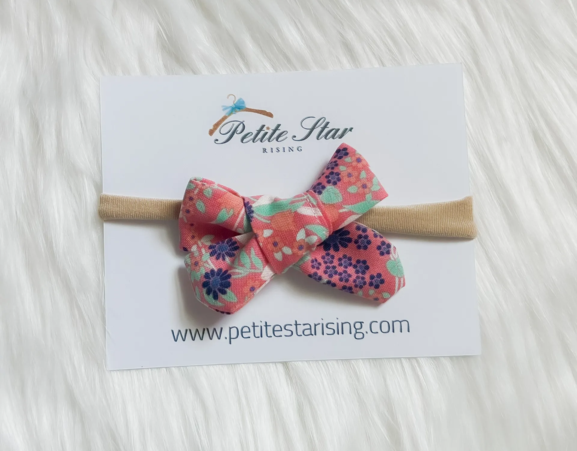 Pink Floral Baby Headband