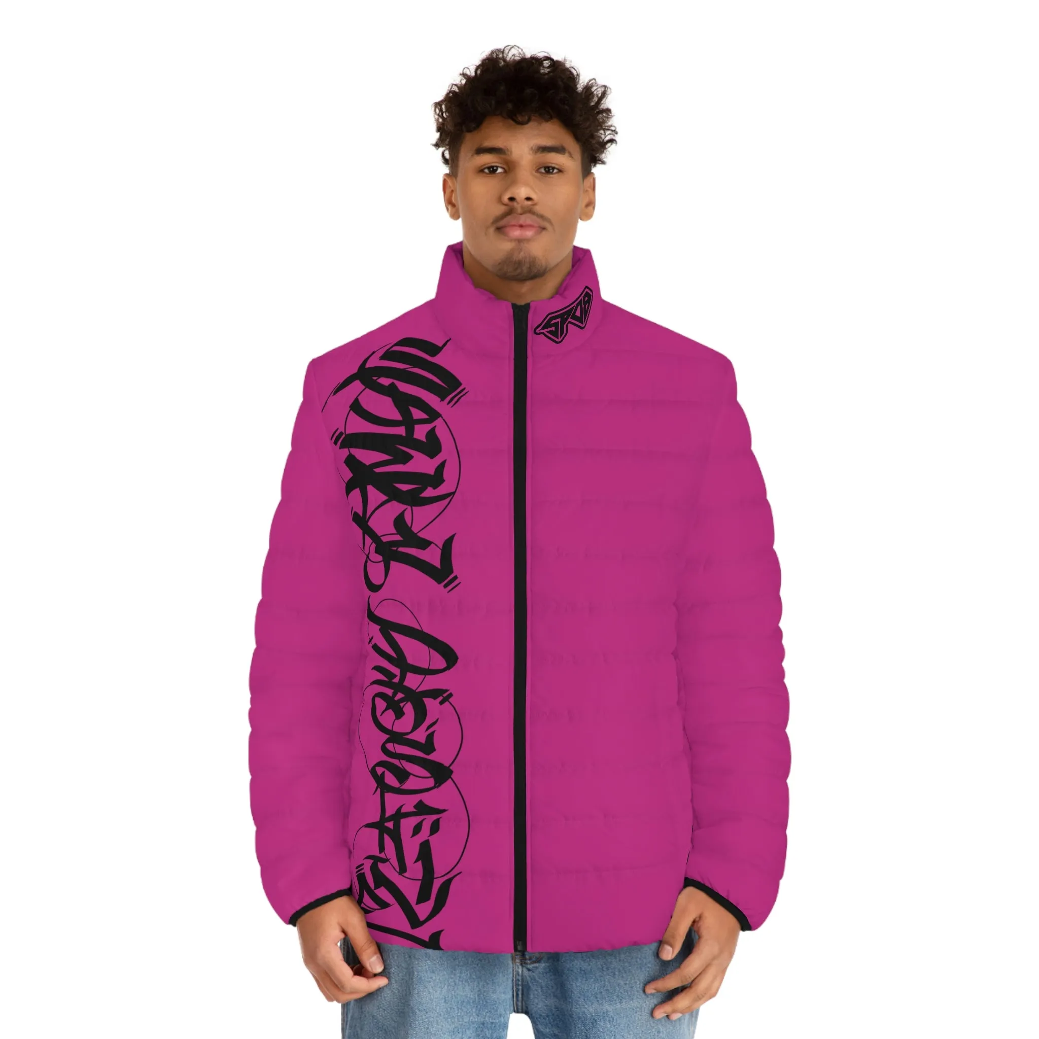 Pink Graffiti SPDB Men's Puffer