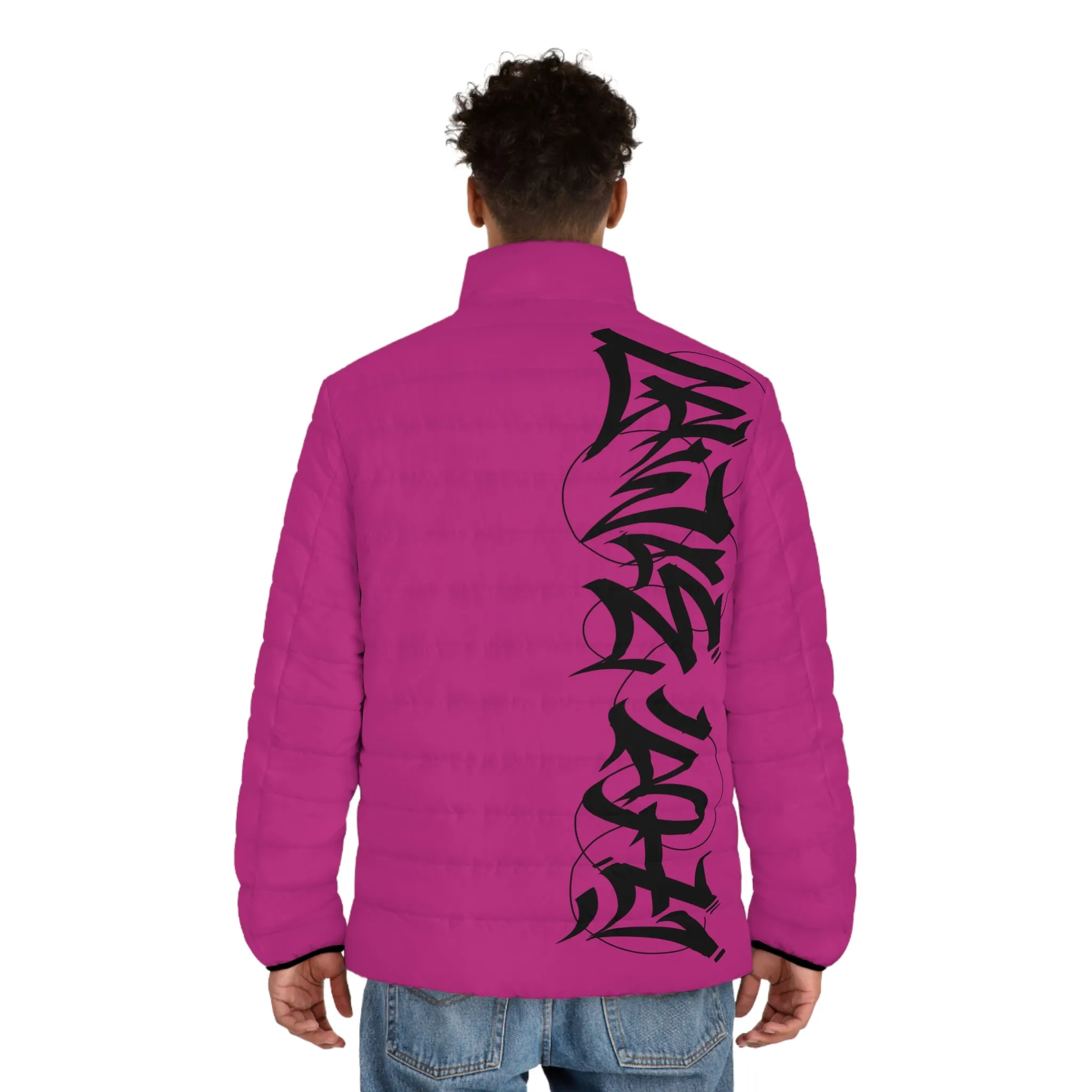 Pink Graffiti SPDB Men's Puffer