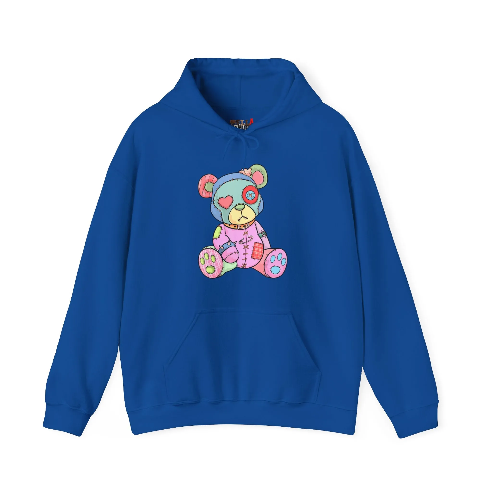 Pink Heart Eye Teddy Bear Hoodie