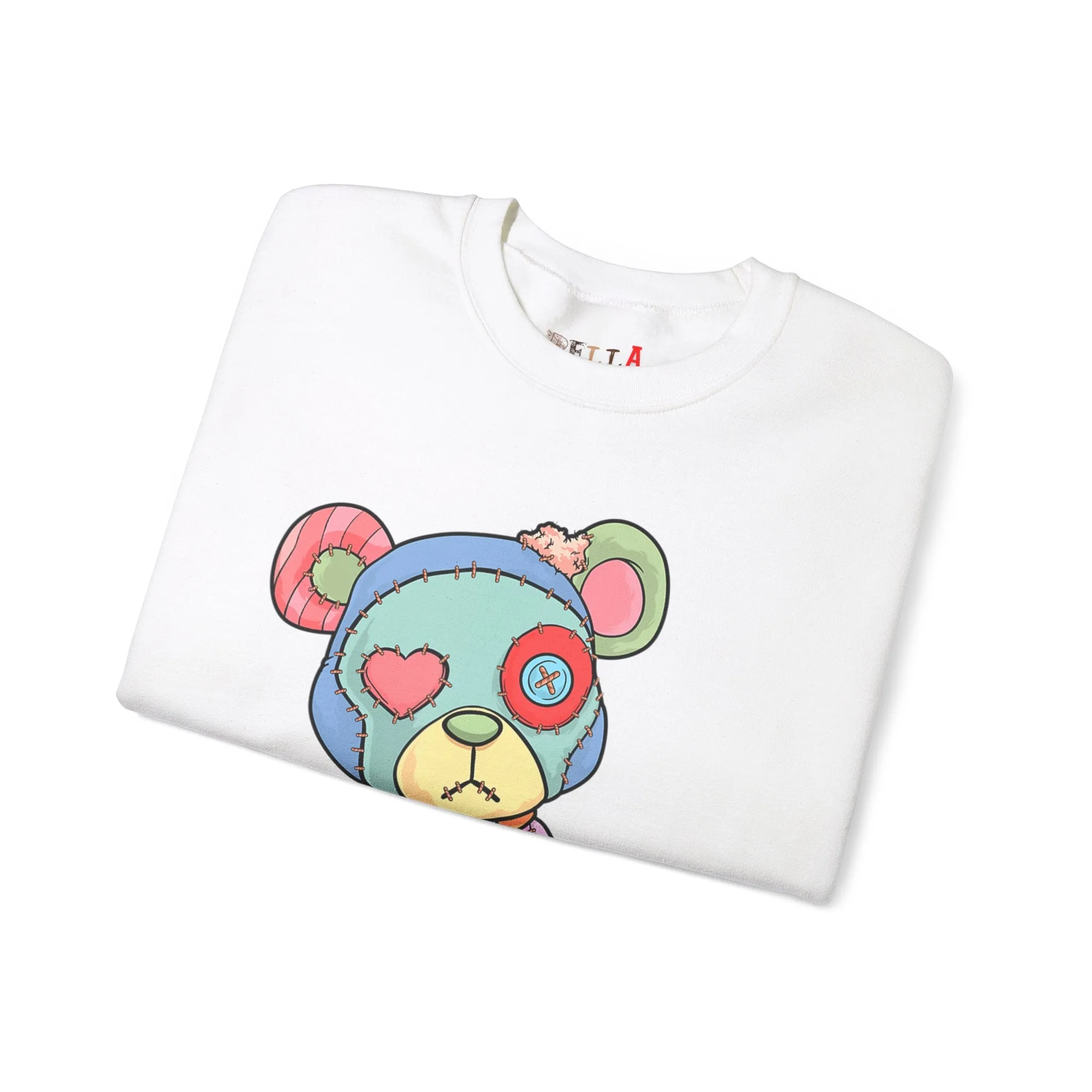 Pink Heart Eye Teddy Bear Sweatshirt