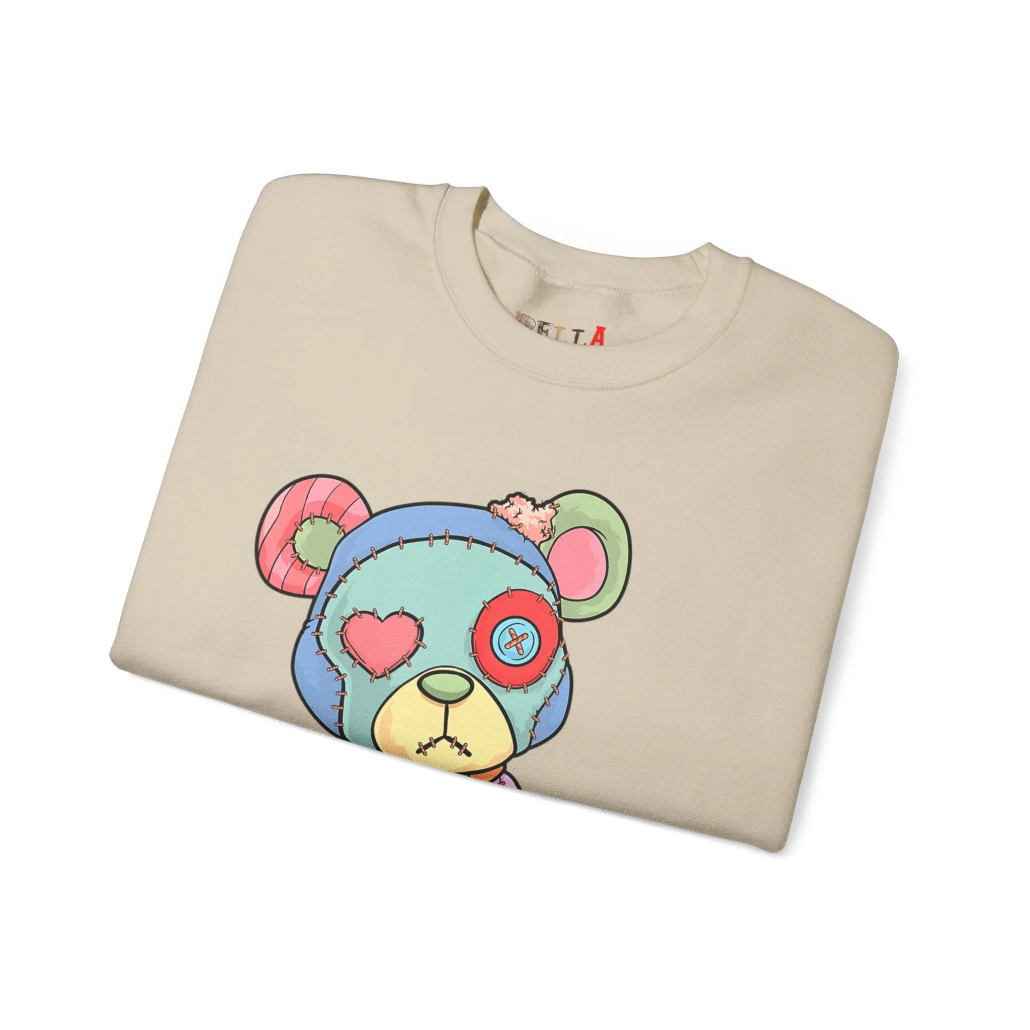 Pink Heart Eye Teddy Bear Sweatshirt