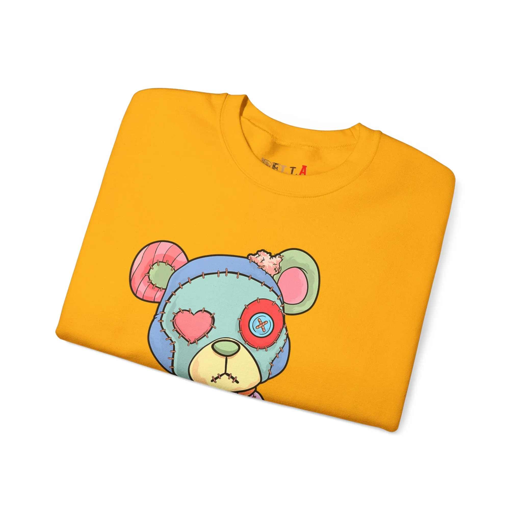Pink Heart Eye Teddy Bear Sweatshirt