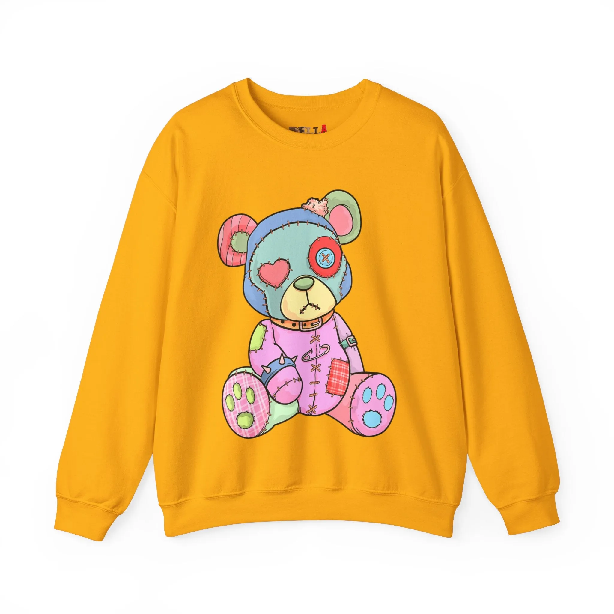 Pink Heart Eye Teddy Bear Sweatshirt