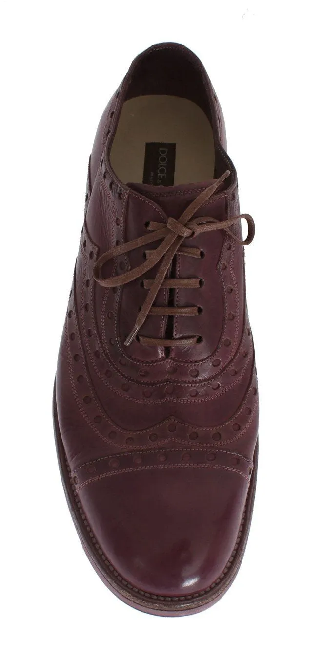 Pink Leather Formal Shoes