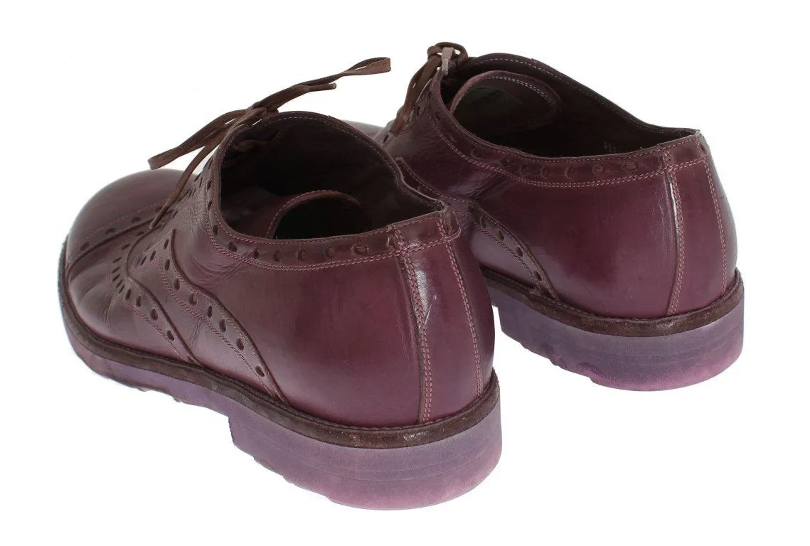 Pink Leather Formal Shoes