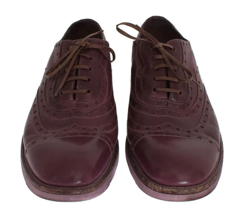 Pink Leather Formal Shoes