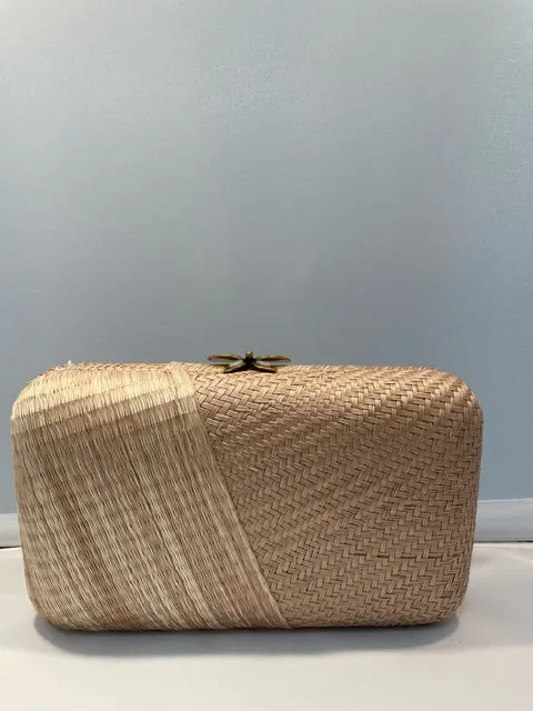 Pink Woven Clutch